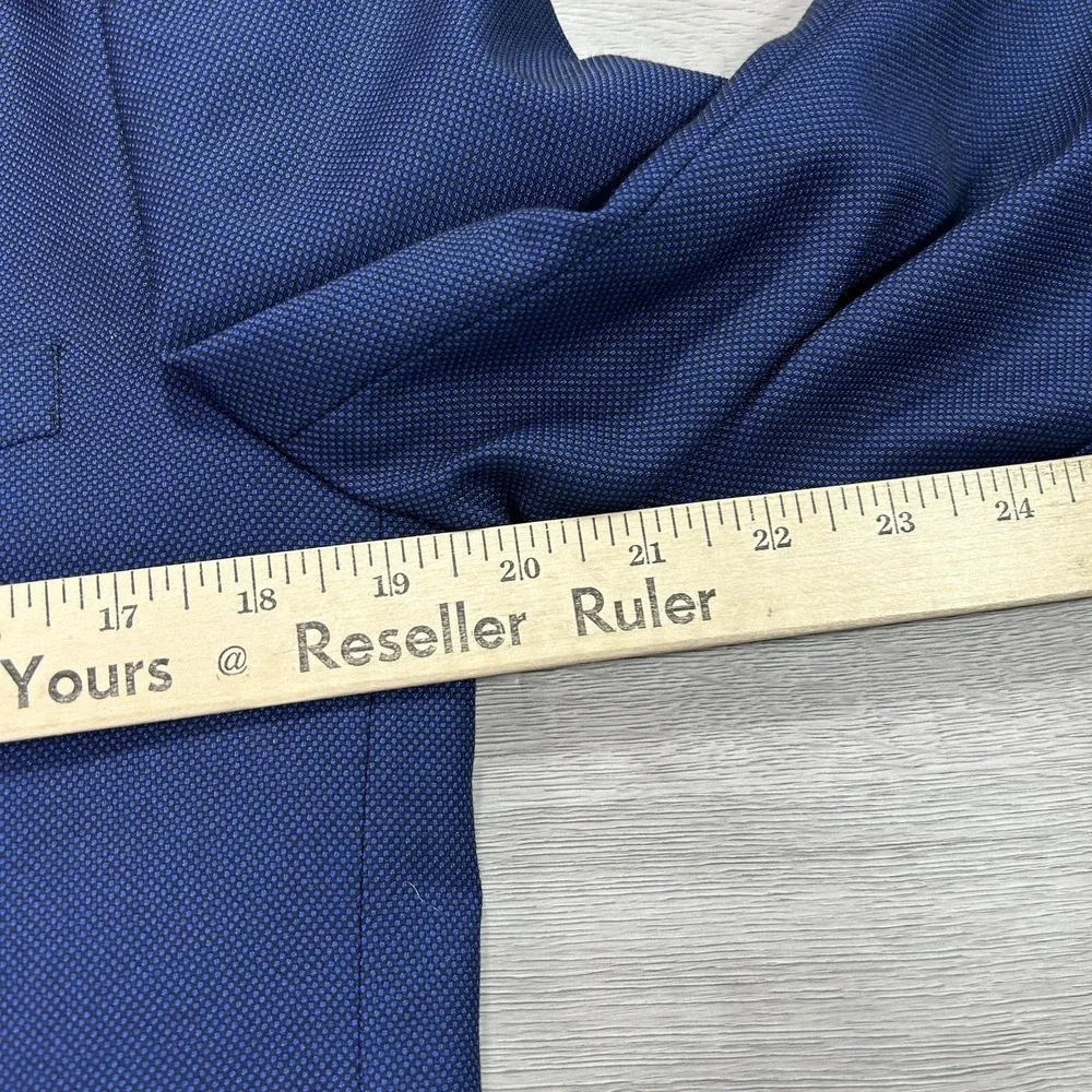Alain Dupetit Suit Jacket Mens‎ 36R Blue Rayon Blend 2 Button Dress Blazer